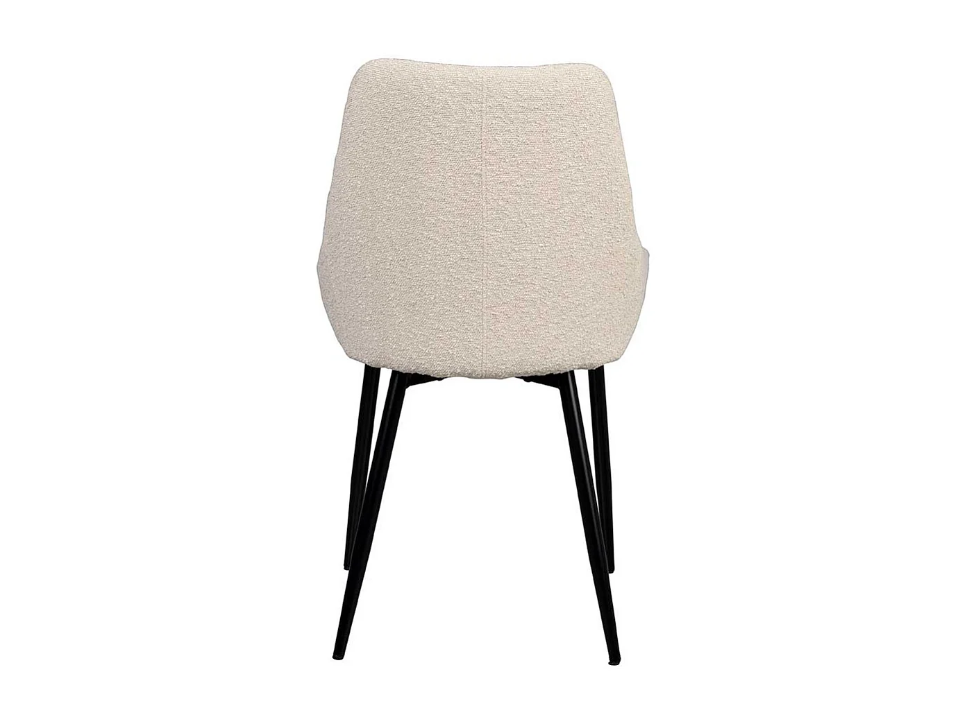 Boucle Polsterstühle in Beige Gestell aus Metall (2er Set)