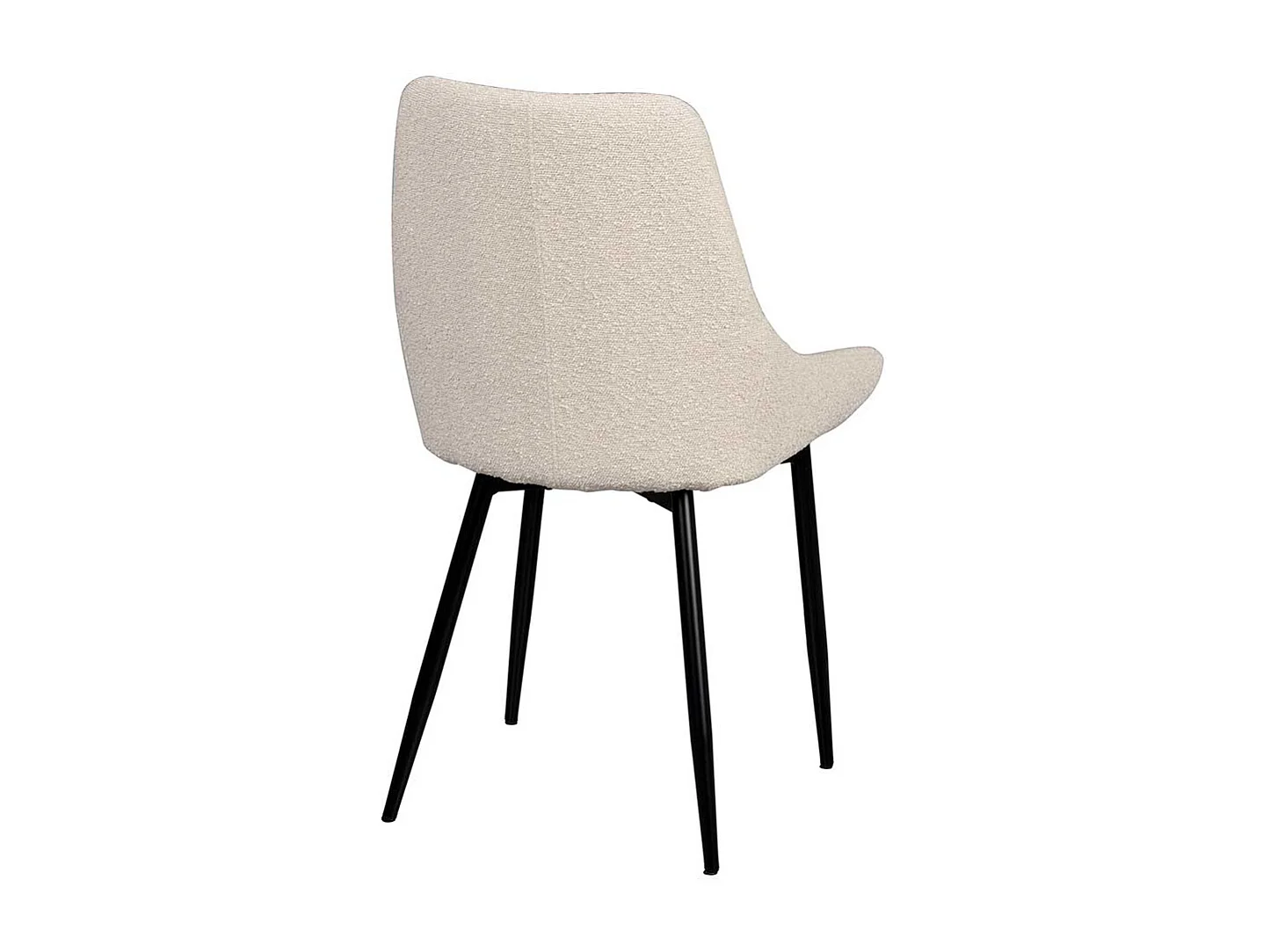 Boucle Polsterstühle in Beige Gestell aus Metall (2er Set)