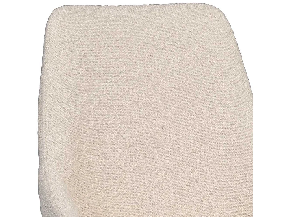 Boucle Polsterstühle in Beige Gestell aus Metall (2er Set)