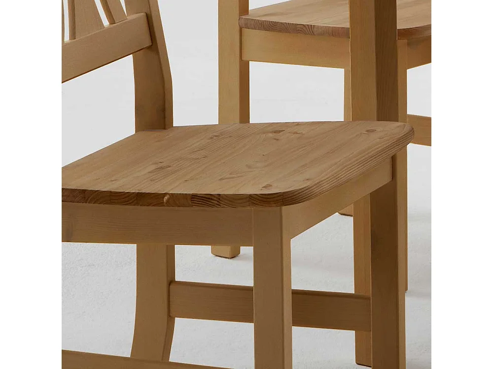 Massivholzstuhl aus Kiefer Landhaus Design (2er Set)