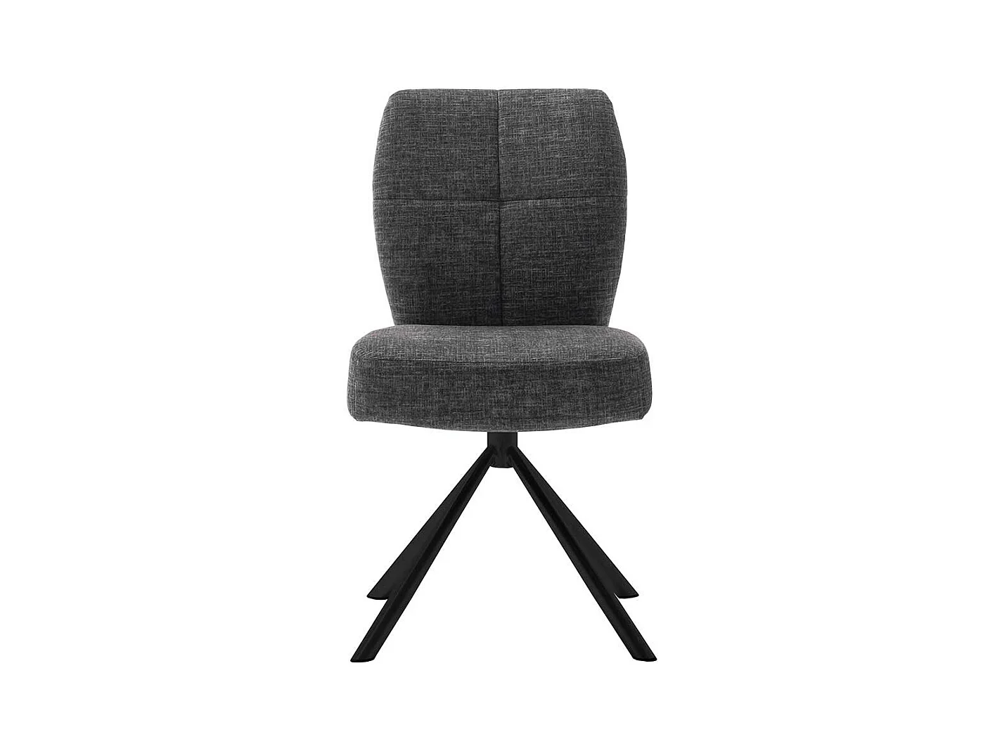 Drehbare Esstisch Stühle in Anthrazit Metallgestell (2er Set)