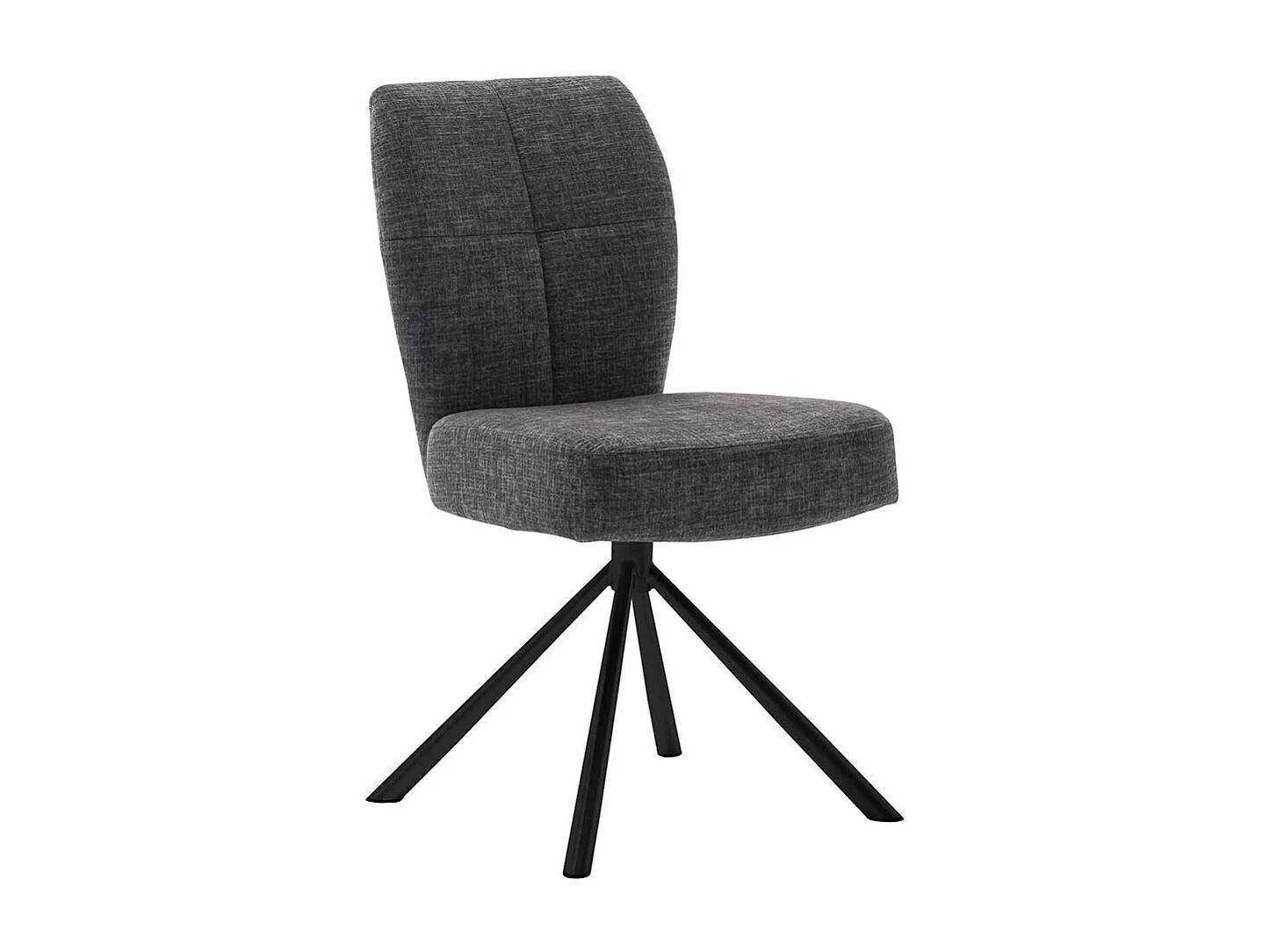 Drehbare Esstisch Stühle in Anthrazit Metallgestell (2er Set)