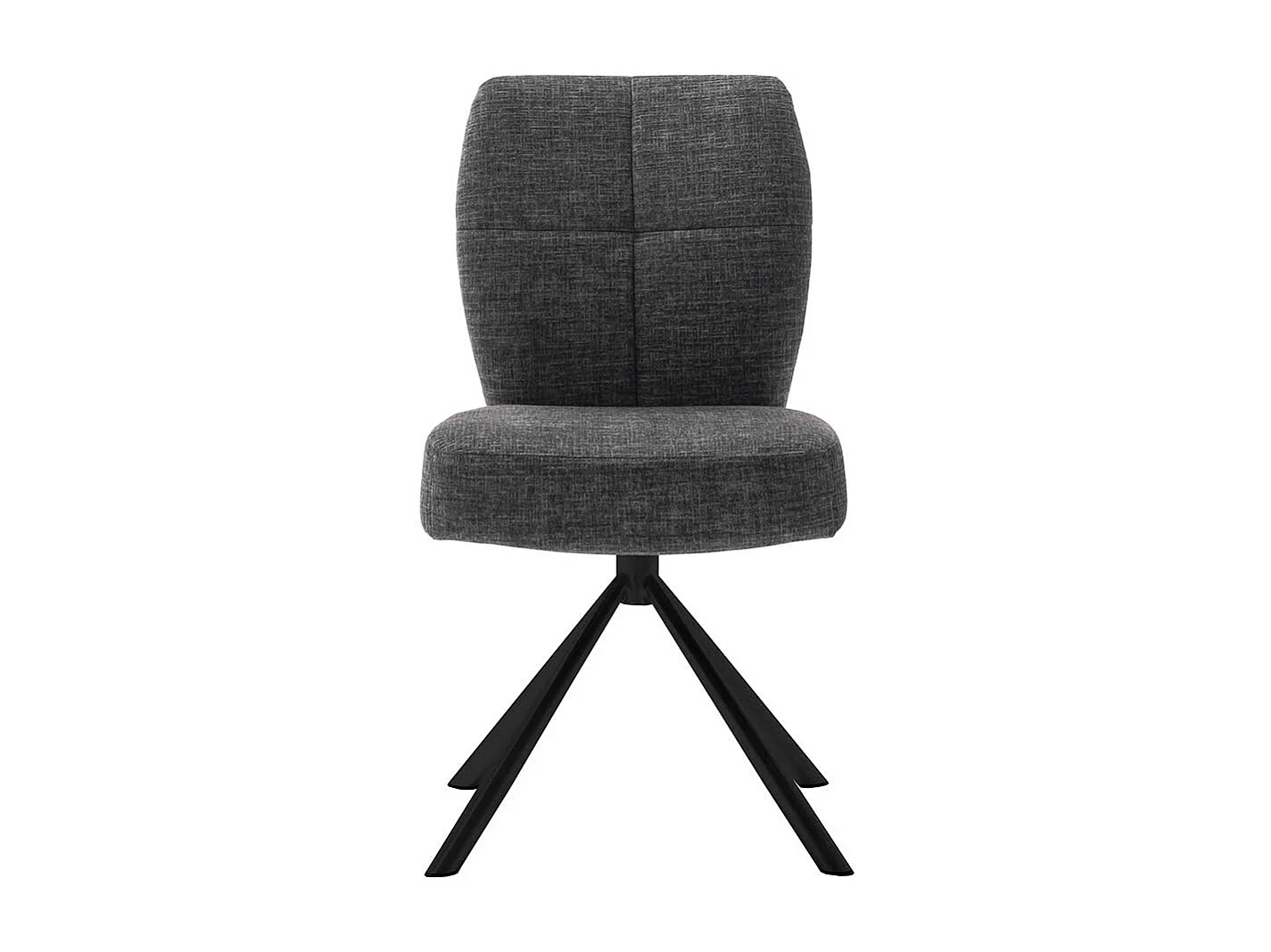 Drehbare Esstisch Stühle in Anthrazit Metallgestell (2er Set)