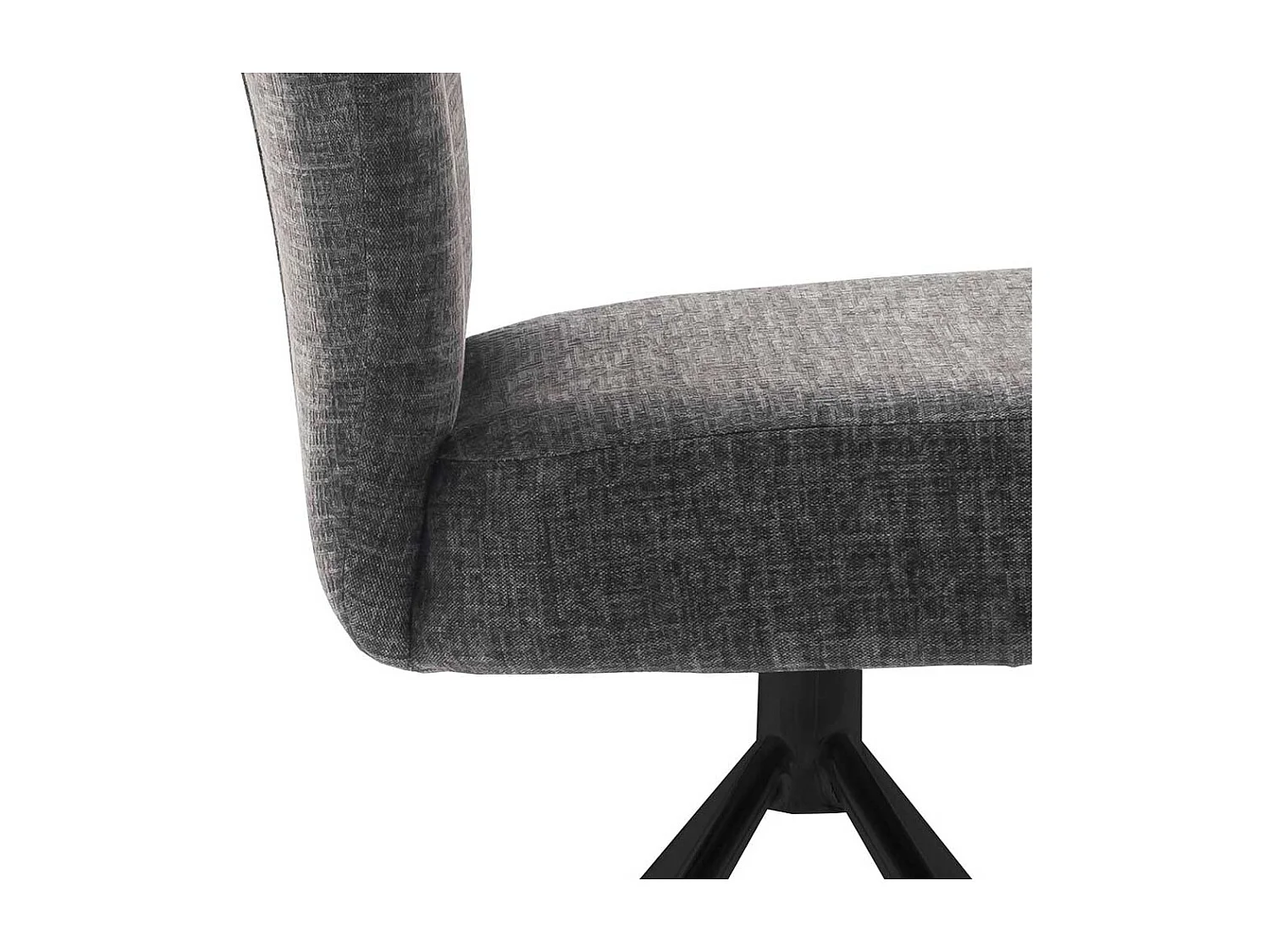 Drehbare Esstisch Stühle in Anthrazit Metallgestell (2er Set)