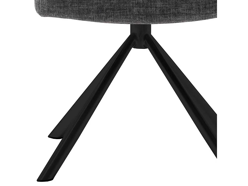 Drehbare Esstisch Stühle in Anthrazit Metallgestell (2er Set)