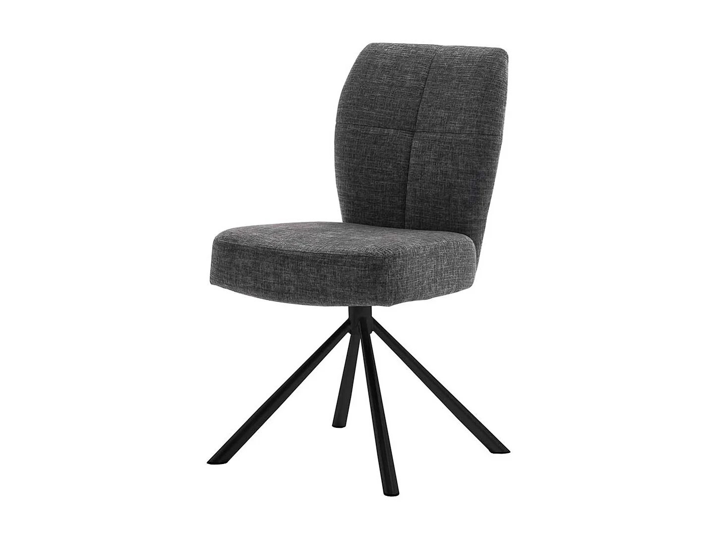 Drehbare Esstisch Stühle in Anthrazit Metallgestell (2er Set)