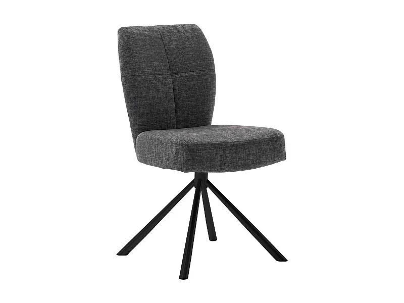 Drehbare Esstisch Stühle in Anthrazit Metallgestell (2er Set)