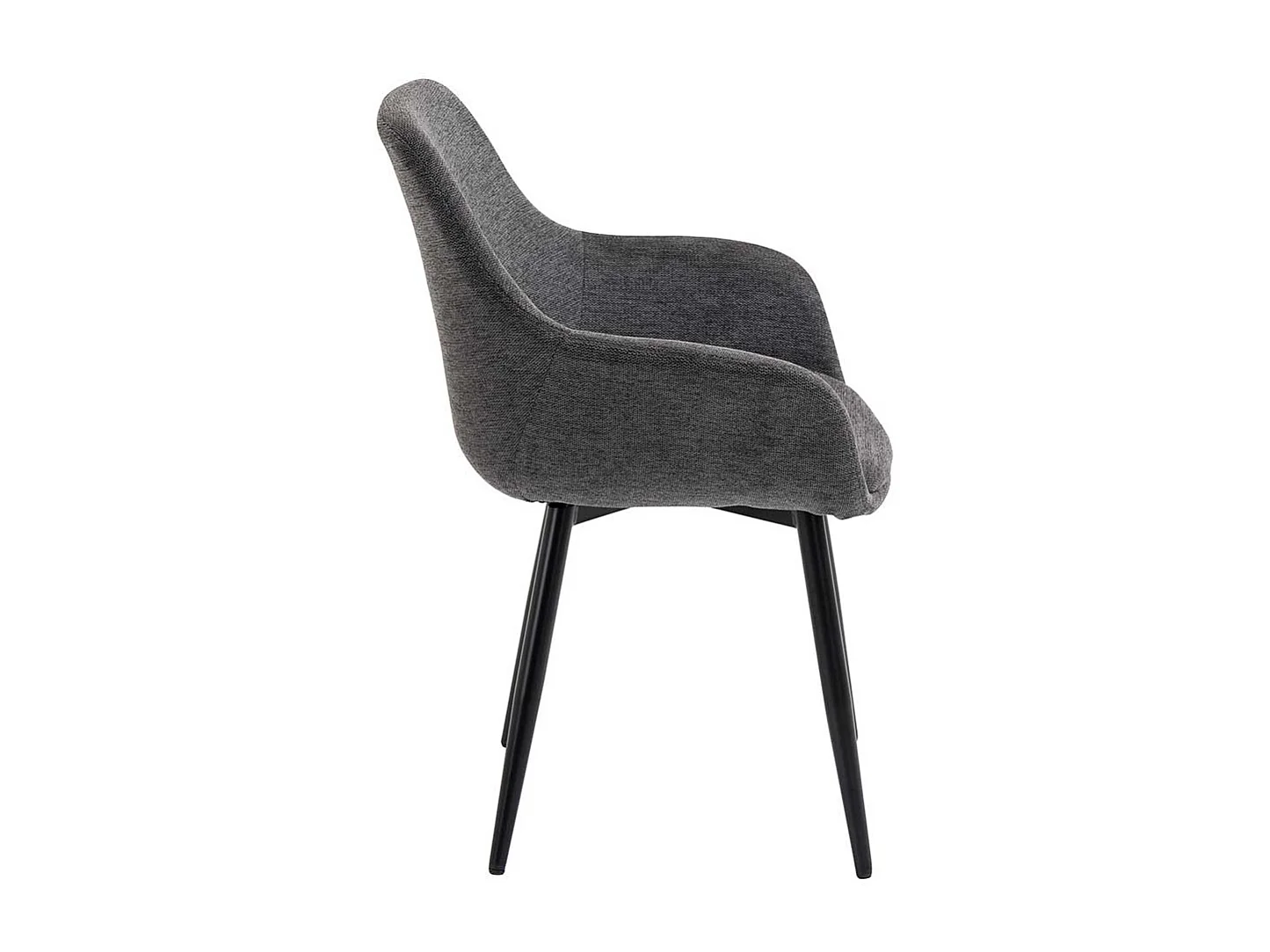 Armlehner in Anthrazit und Schwarz Stoffbezug (2er Set)