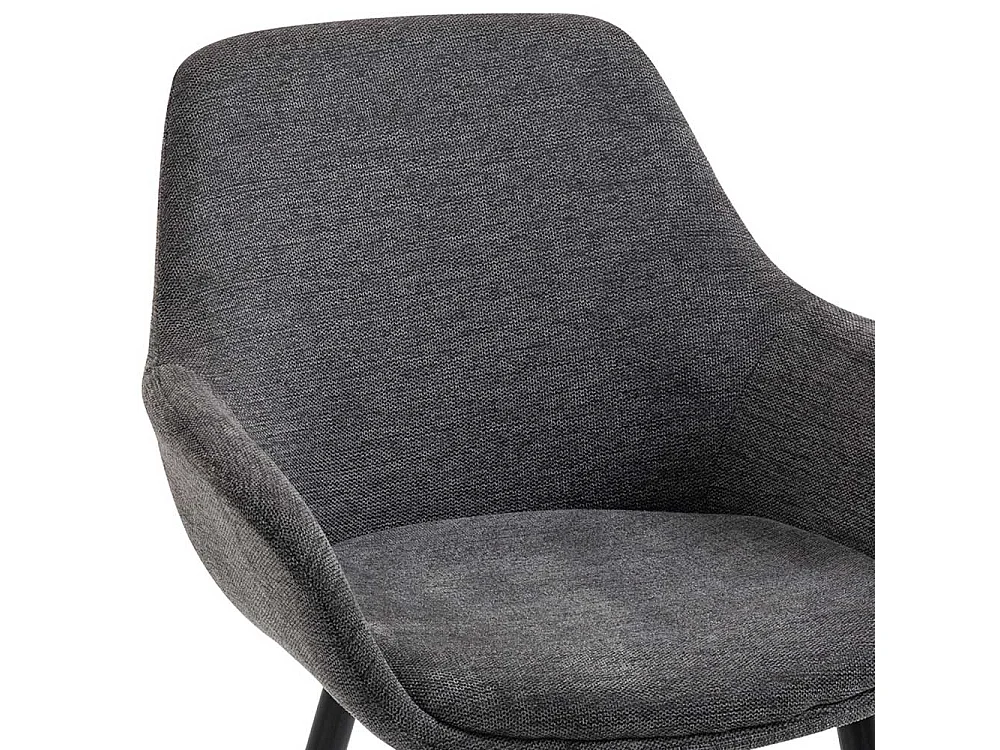 Armlehner in Anthrazit und Schwarz Stoffbezug (2er Set)