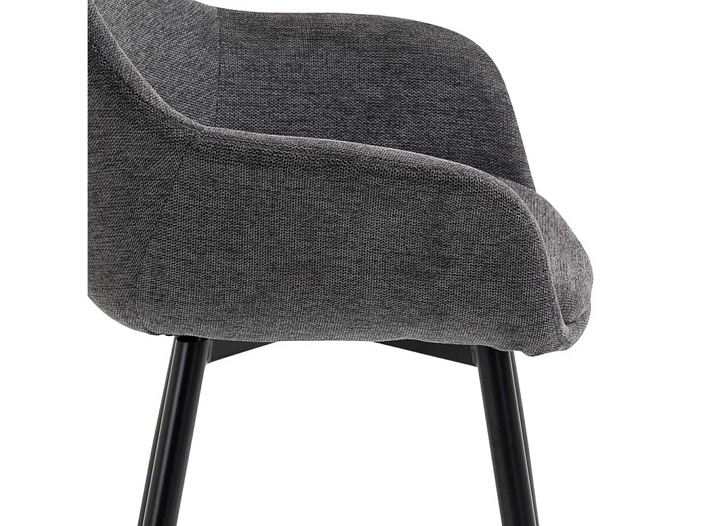 Armlehner in Anthrazit und Schwarz Stoffbezug (2er Set)