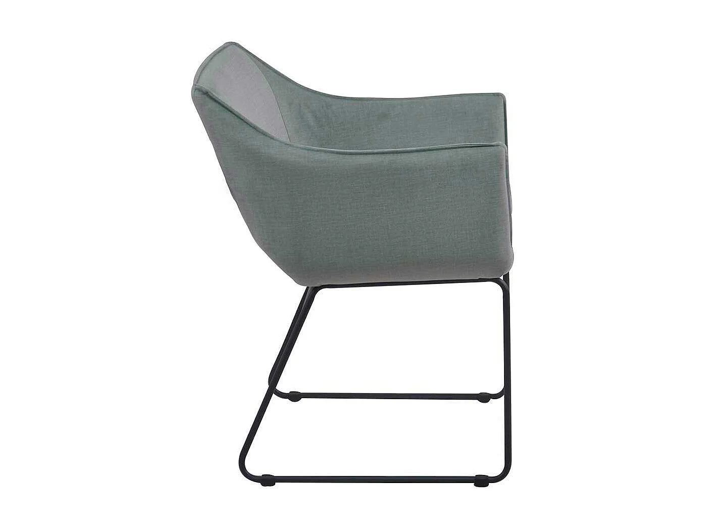 Armstühle in Graugrün Webstoff Metallbügeln (2er Set)