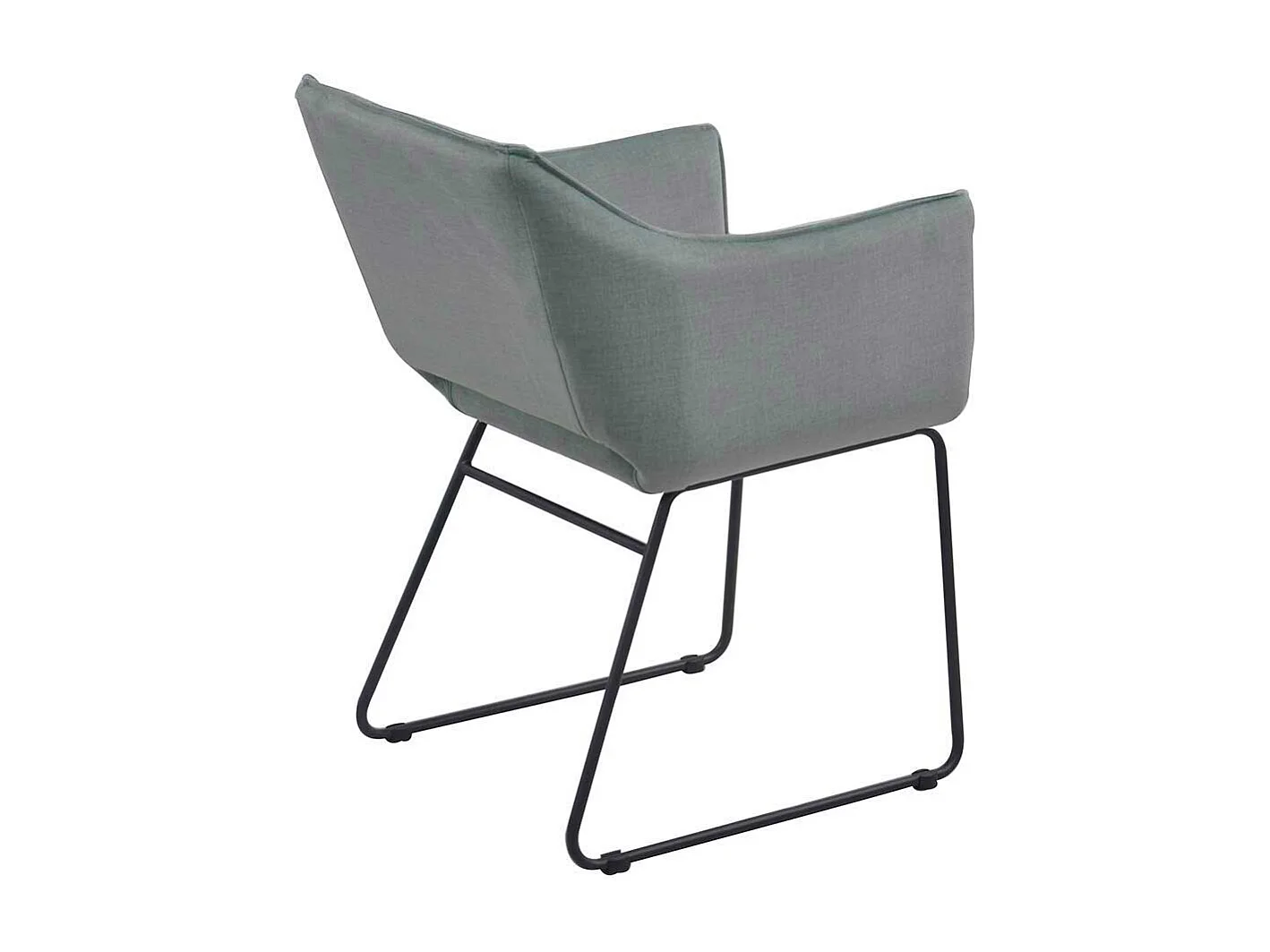 Armstühle in Graugrün Webstoff Metallbügeln (2er Set)