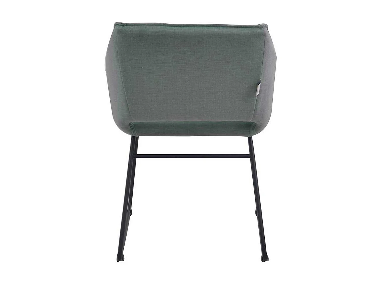 Armstühle in Graugrün Webstoff Metallbügeln (2er Set)