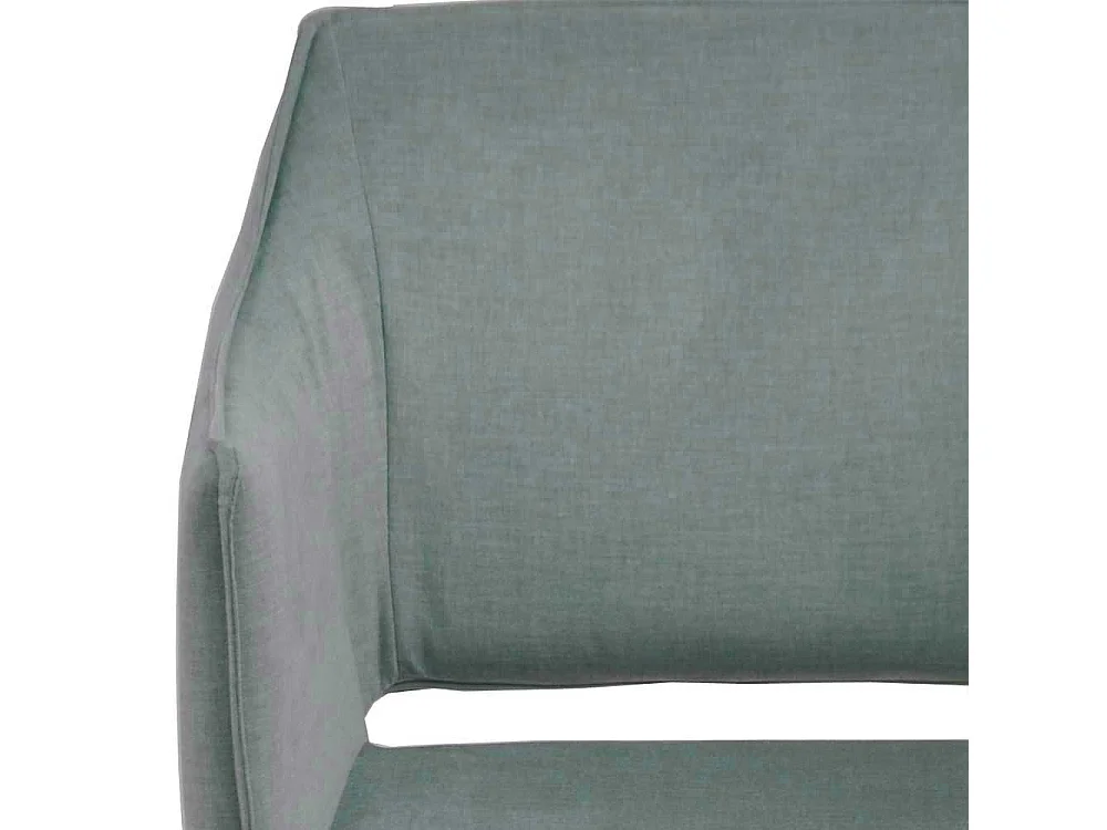 Armstühle in Graugrün Webstoff Metallbügeln (2er Set)