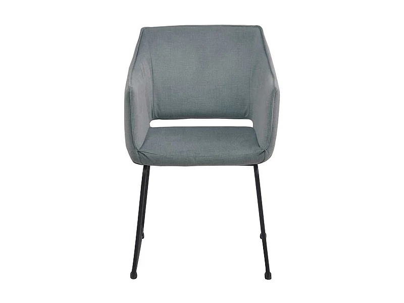 Armstühle in Graugrün Webstoff Metallbügeln (2er Set)