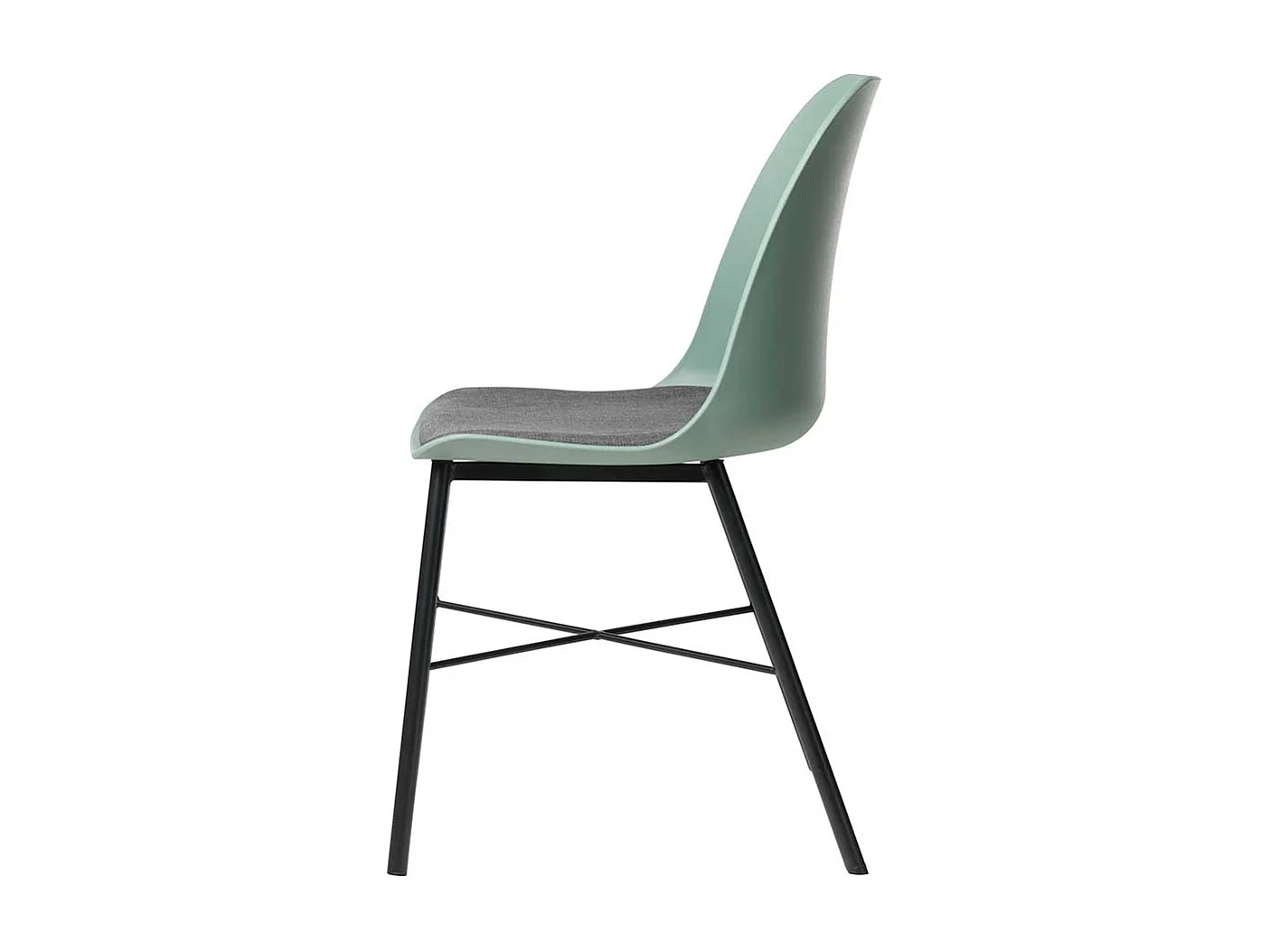 Küchenstühle in Grün und Schwarz Kunststoff (2er Set)