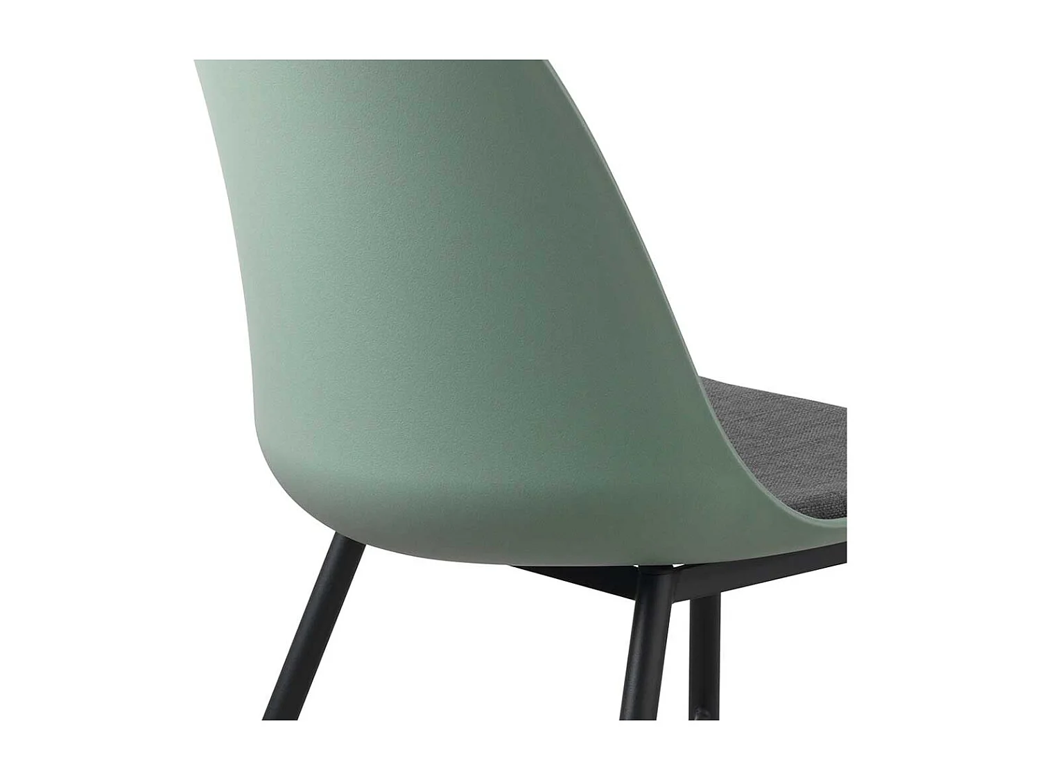 Küchenstühle in Grün und Schwarz Kunststoff (2er Set)