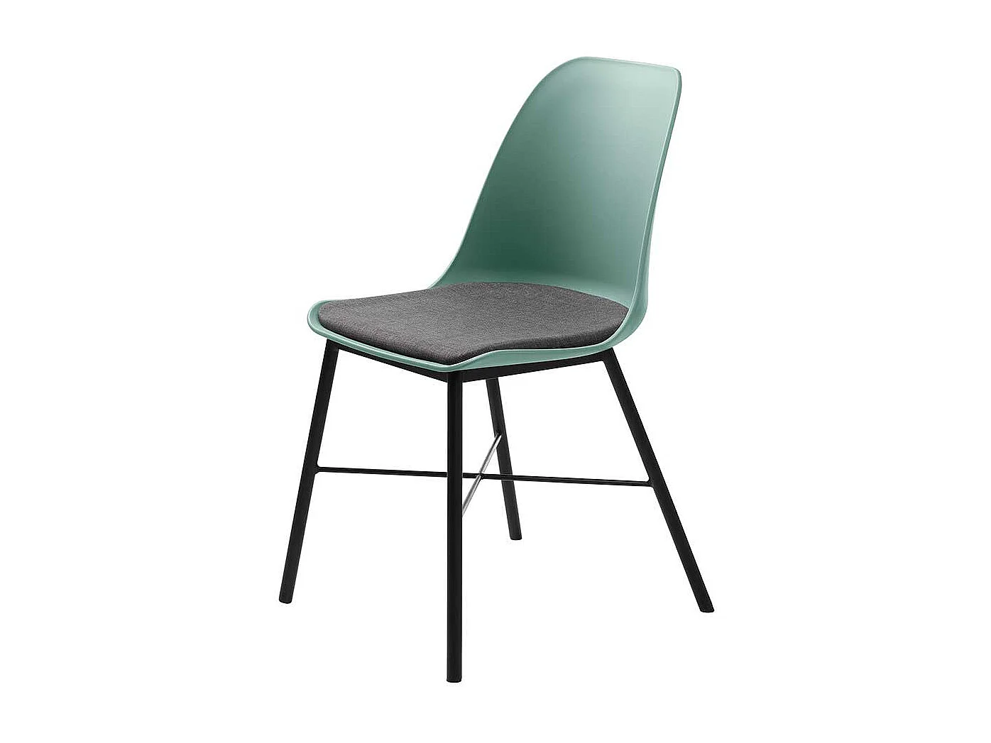 Küchenstühle in Grün und Schwarz Kunststoff (2er Set)