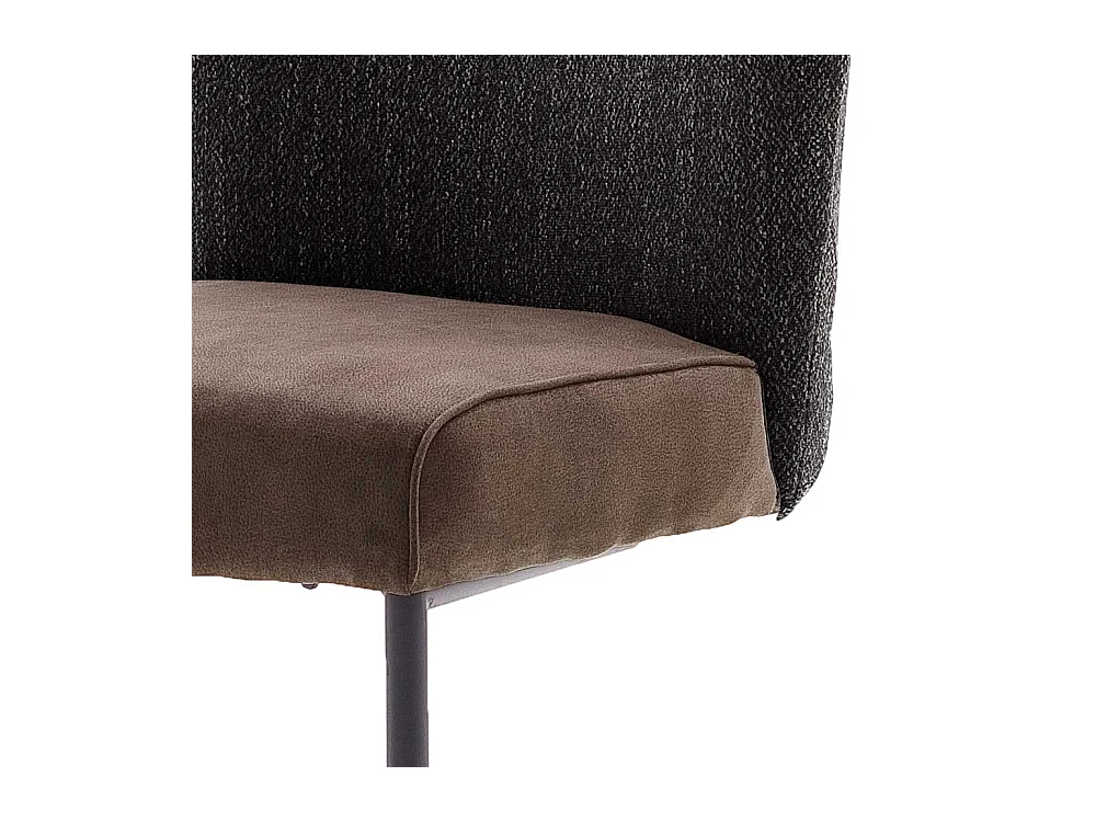 Freischwinger St�hle in Hellbraun und Anthrazit hoher Lehne (2er Set)