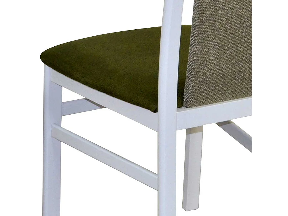 Gepolsterte Esstisch Stühle in Weiß Grün (2er Set)