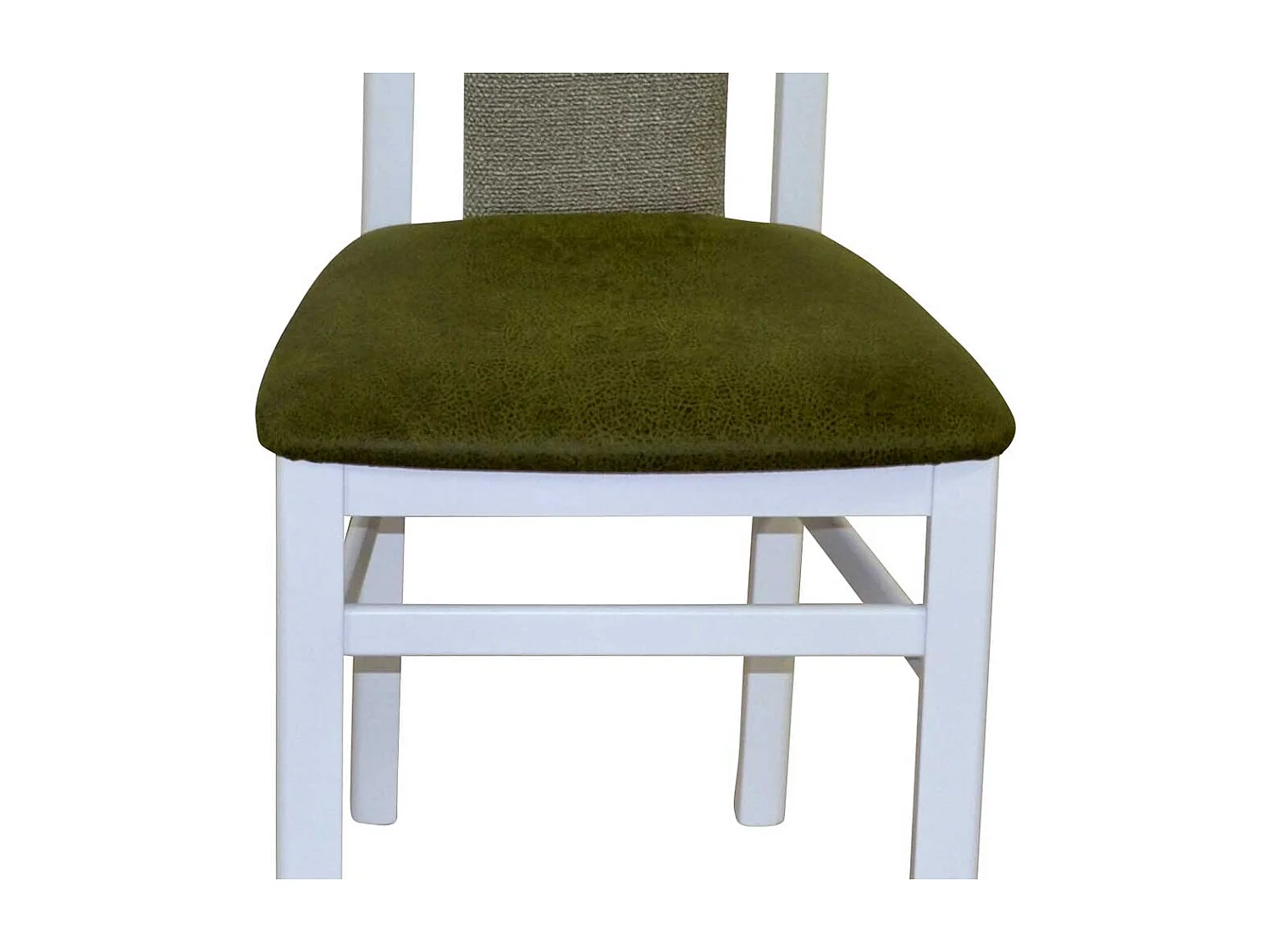 Gepolsterte Esstisch Stühle in Weiß Grün (2er Set)