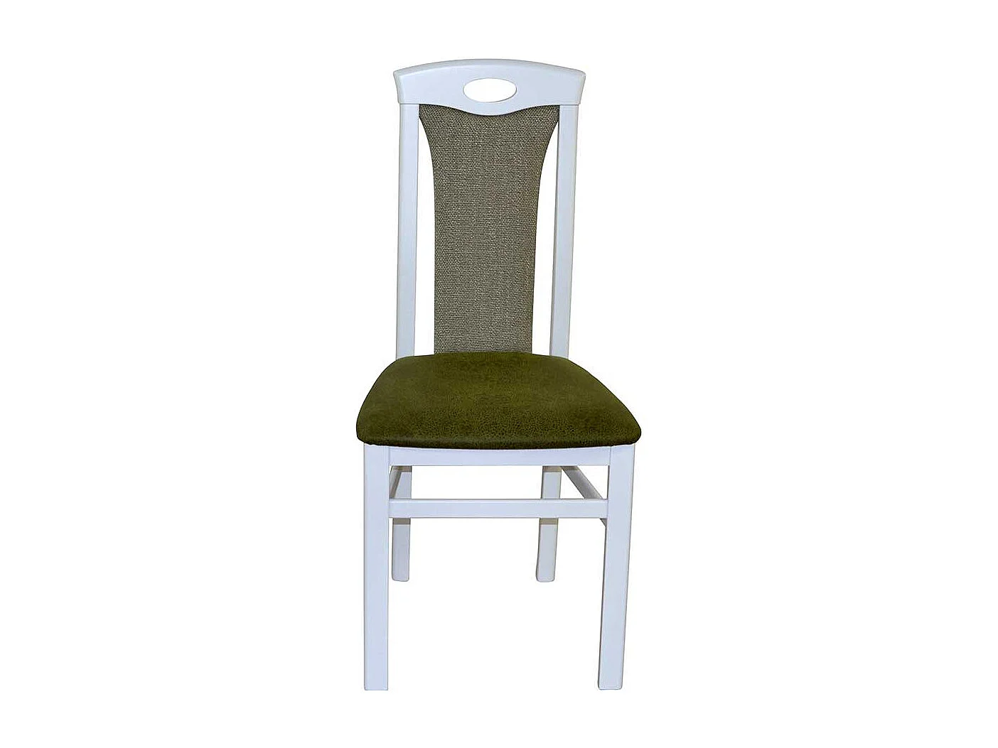 Gepolsterte Esstisch Stühle in Weiß Grün (2er Set)