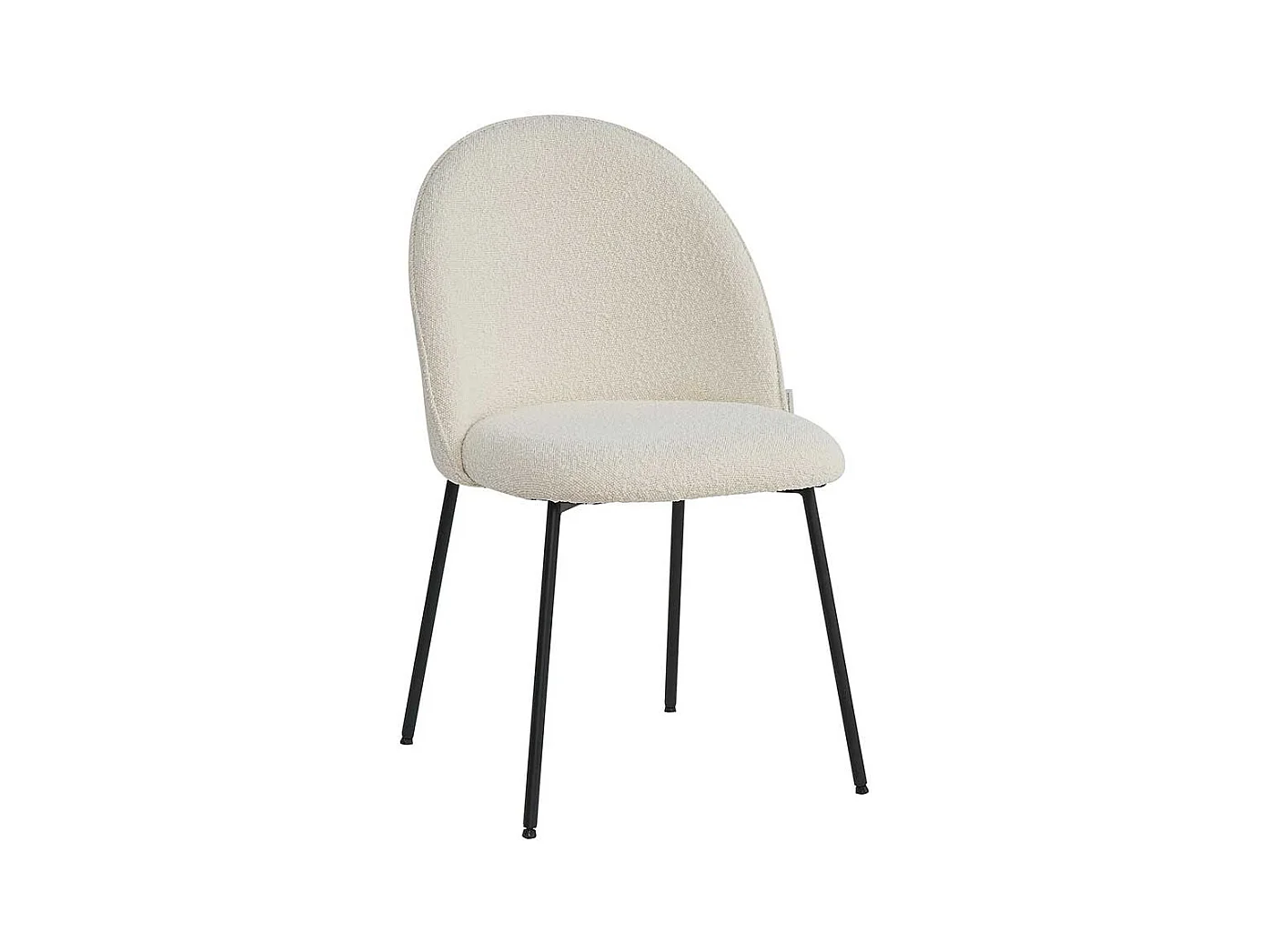 Stuhl Esszimmer Essstuhl aus Metall und Boucle Stoff (2er Set)