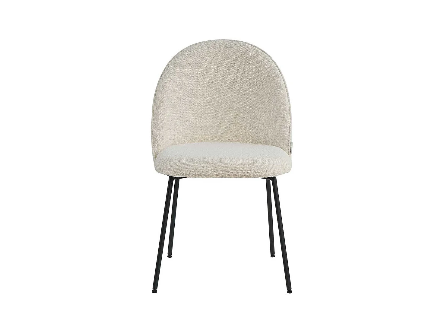 Stuhl Esszimmer Essstuhl aus Metall und Boucle Stoff (2er Set)