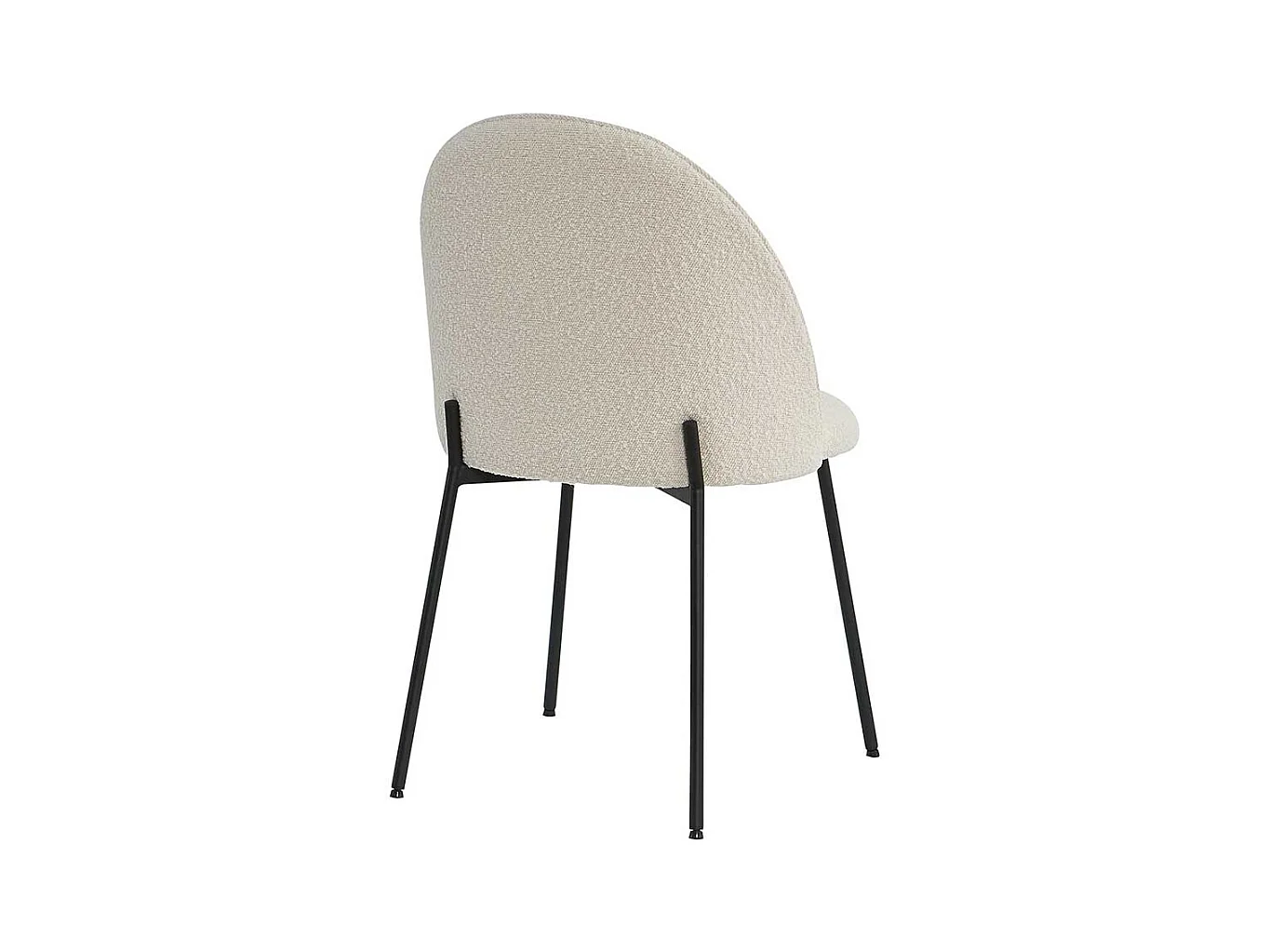 Stuhl Esszimmer Essstuhl aus Metall und Boucle Stoff (2er Set)