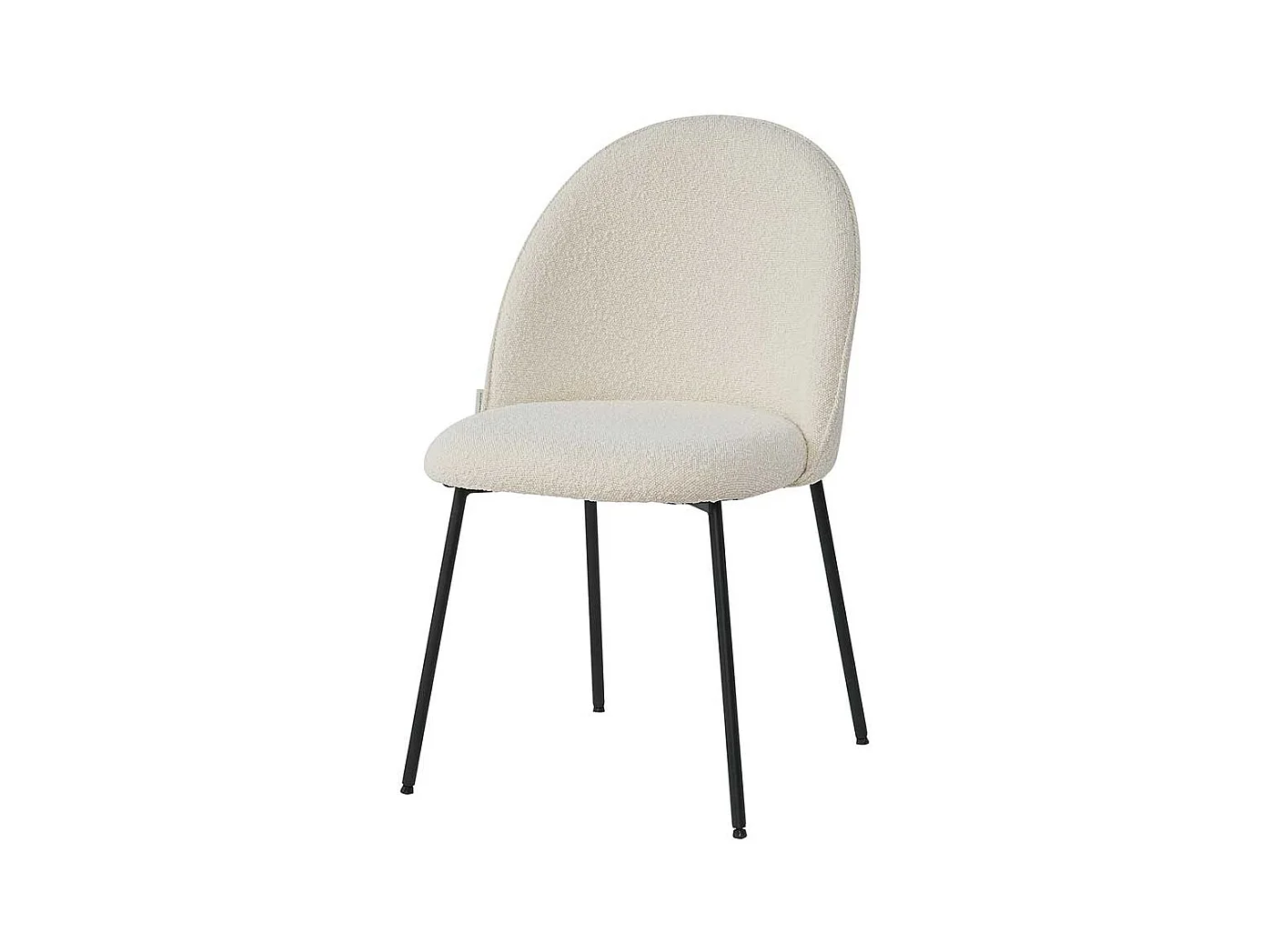 Stuhl Esszimmer Essstuhl aus Metall und Boucle Stoff (2er Set)