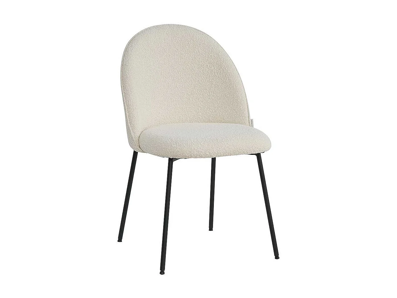 Stuhl Esszimmer Essstuhl aus Metall und Boucle Stoff (2er Set)