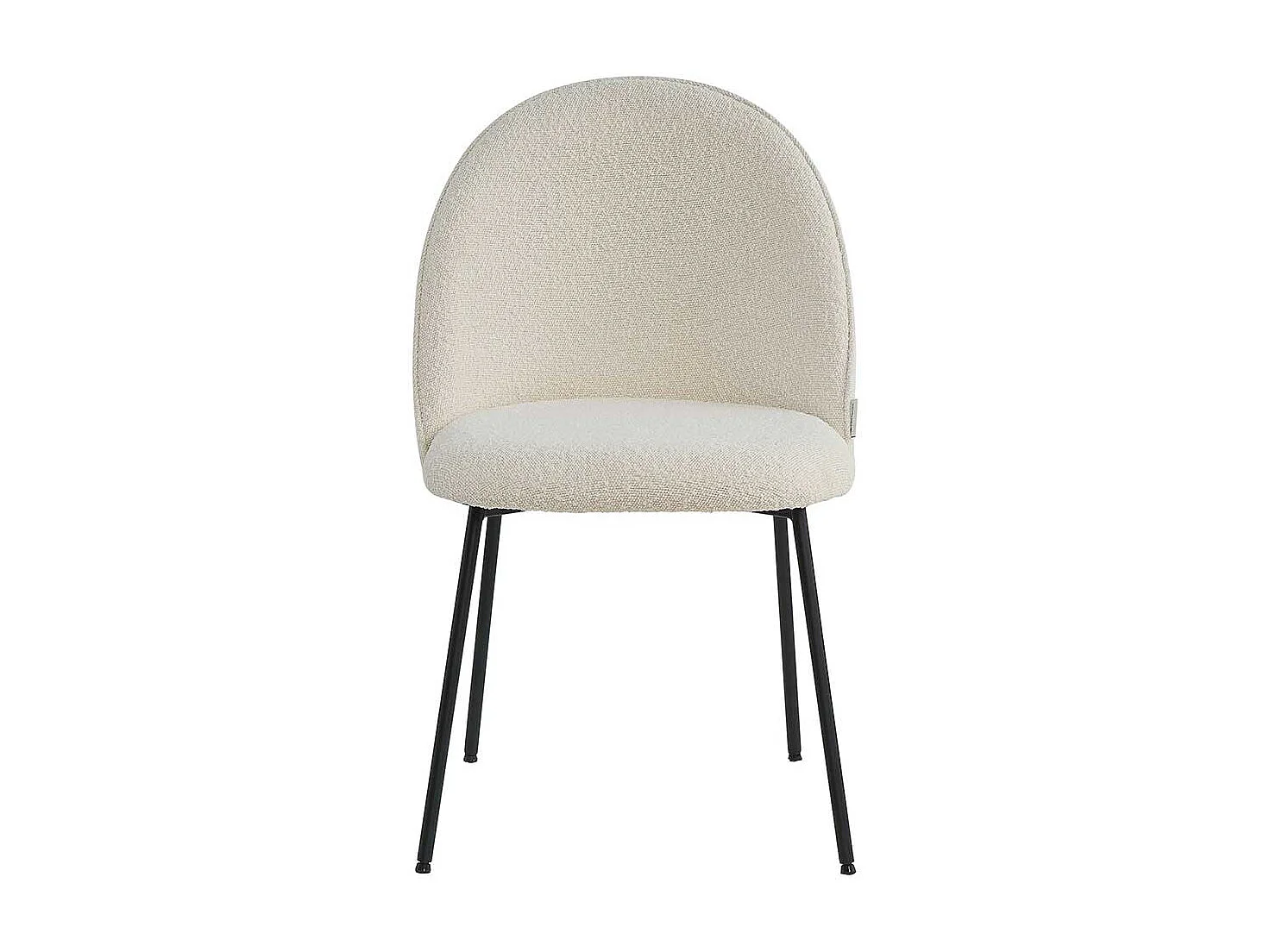 Stuhl Esszimmer Essstuhl aus Metall und Boucle Stoff (2er Set)