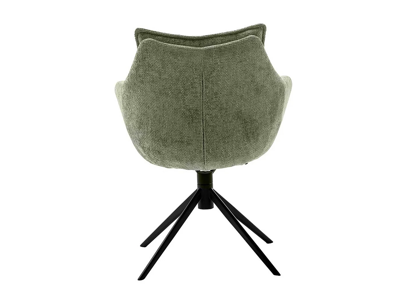 Armlehnstuhl in Oliv Grün Gestell aus Metall (2er Set)