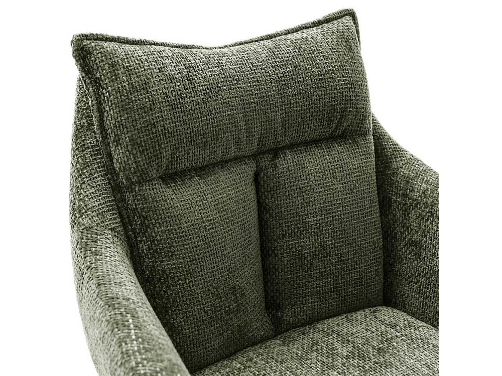 Armlehnstuhl in Oliv Grün Gestell aus Metall (2er Set)