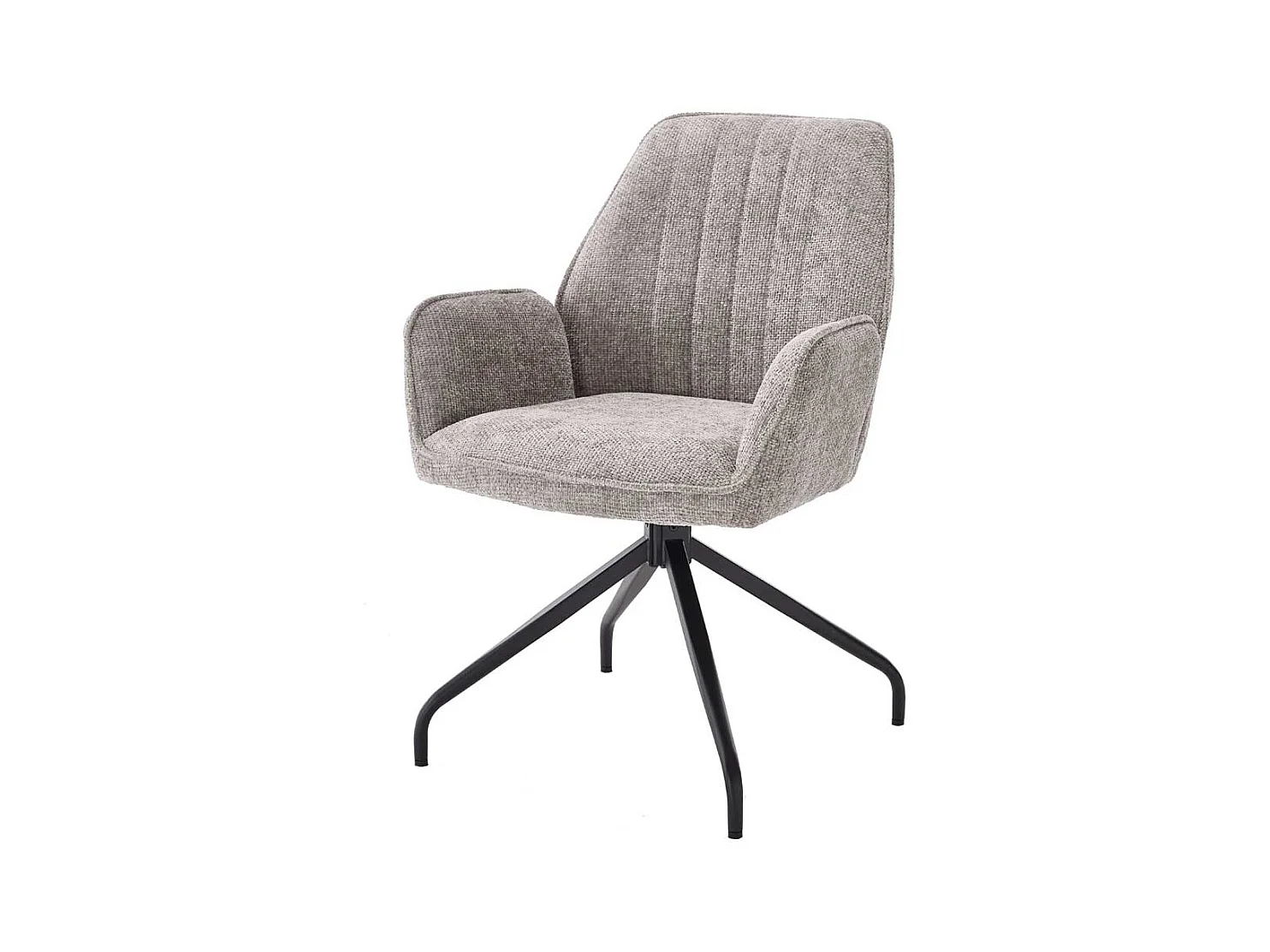 Polsterstuhl Stuhl Küche mit Bezug und Gestell aus Metall (2er Set)