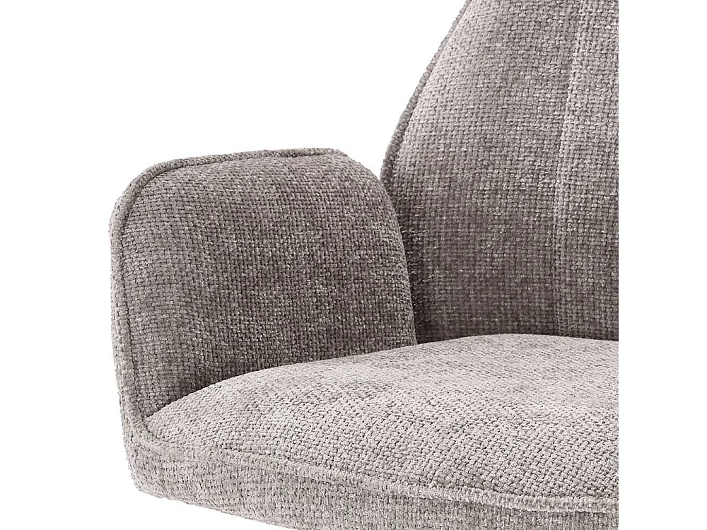 Polsterstuhl Stuhl Küche mit Bezug und Gestell aus Metall (2er Set)