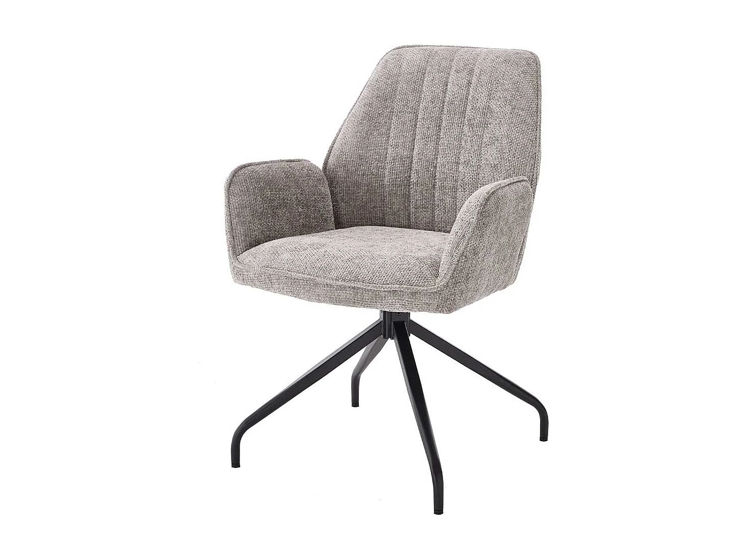 Polsterstuhl Stuhl Küche mit Bezug und Gestell aus Metall (2er Set)