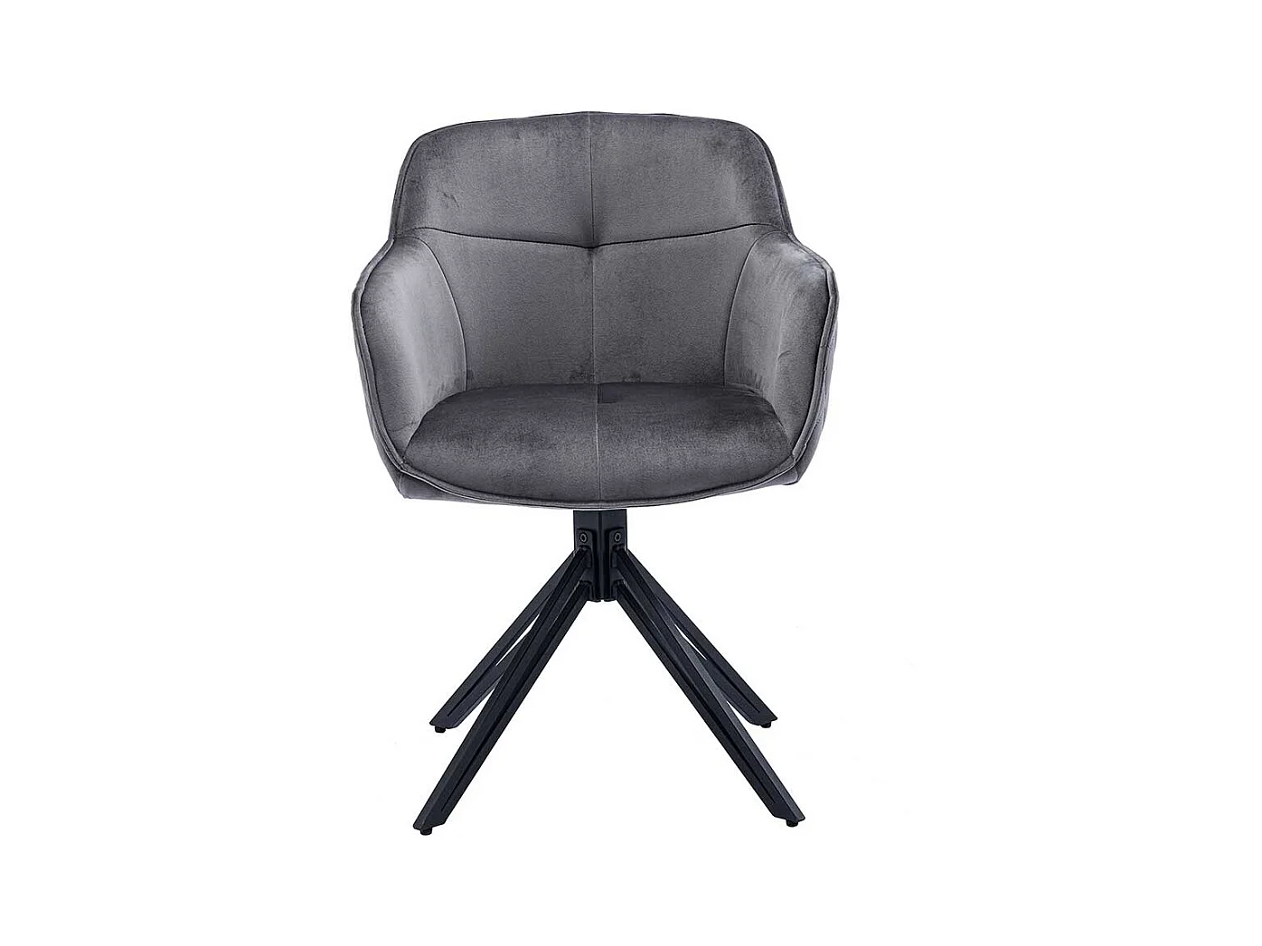 Esstisch Armlehner aus Samt und Metall aufwendigen Steppungen