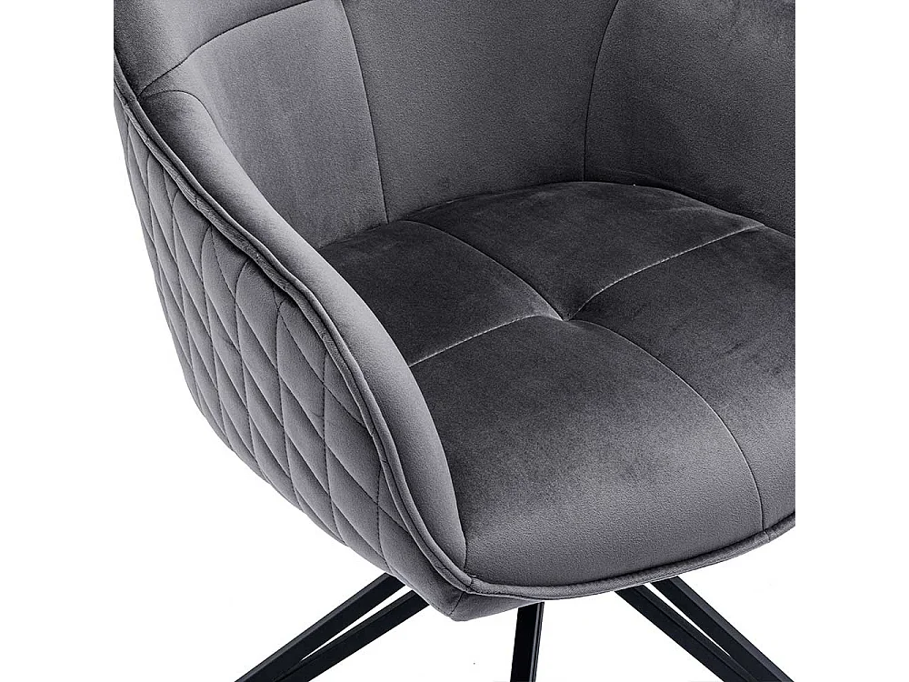 Esstisch Armlehner aus Samt und Metall aufwendigen Steppungen