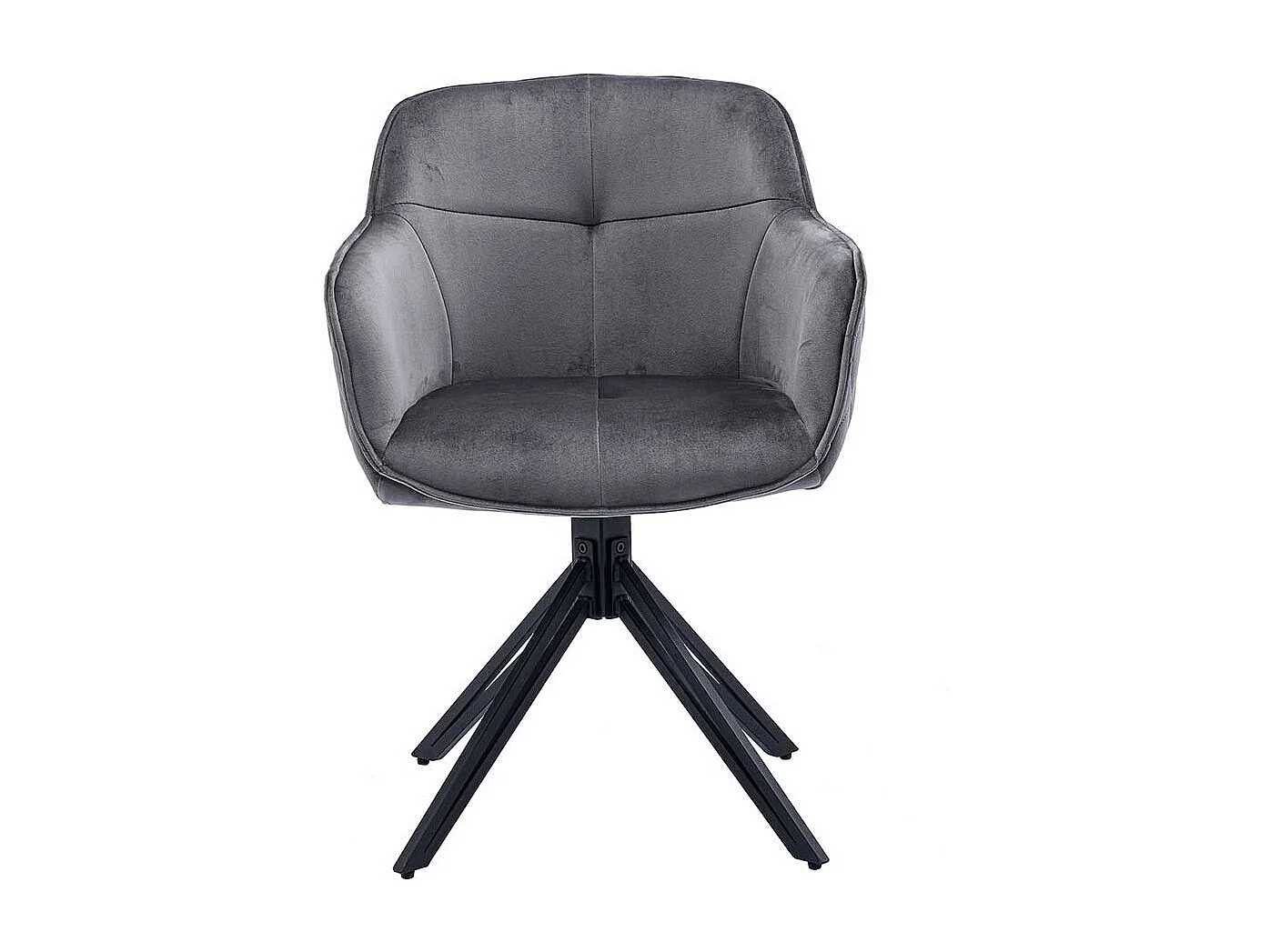 Esstisch Armlehner aus Samt und Metall aufwendigen Steppungen