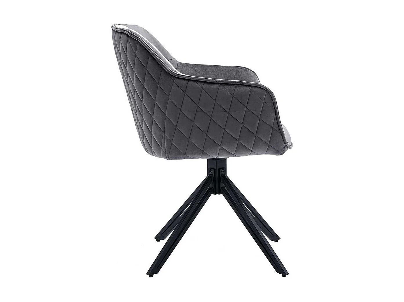 Esstisch Armlehner aus Samt und Metall aufwendigen Steppungen