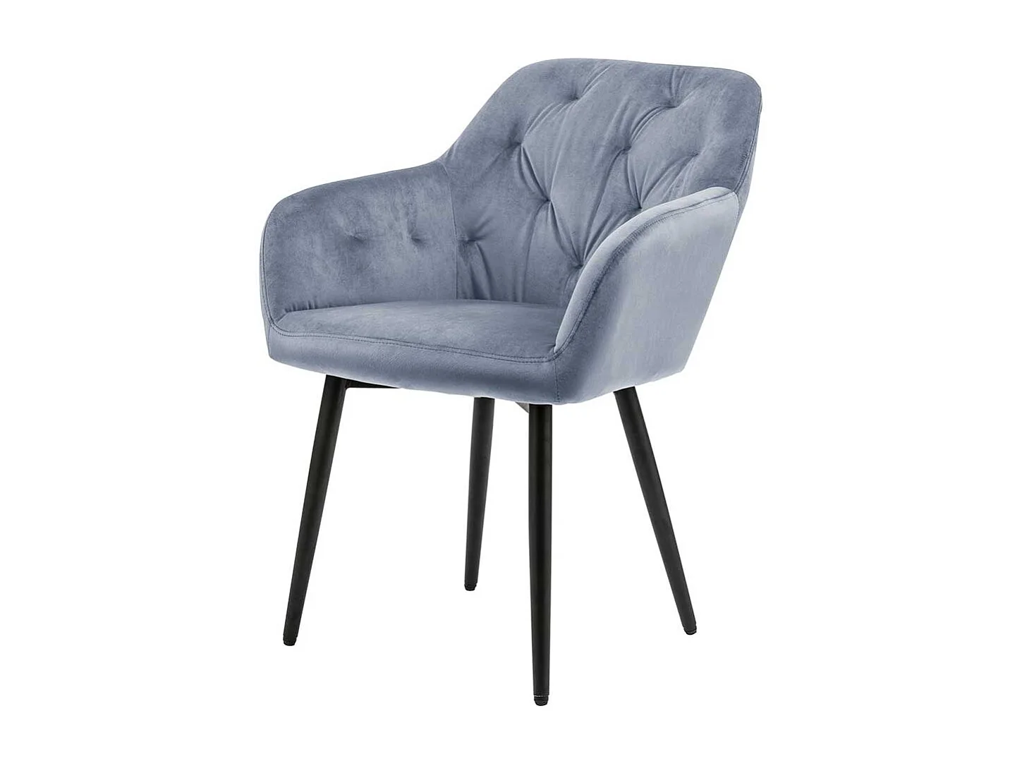 Samt Stuhl in Hellgrau und Schwarz Metallgestell