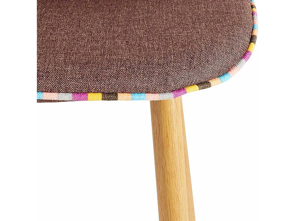 Esstisch Stühle in Braun und Eichefarben Gestell aus Metall (2er Set)