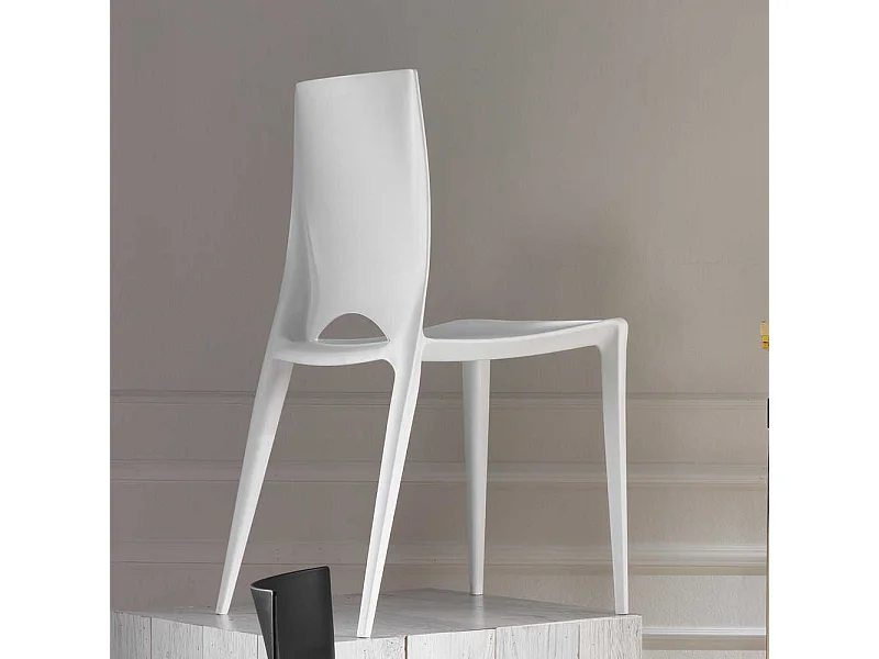 Küchenstuhl Set in Weiß modern (4er Set)