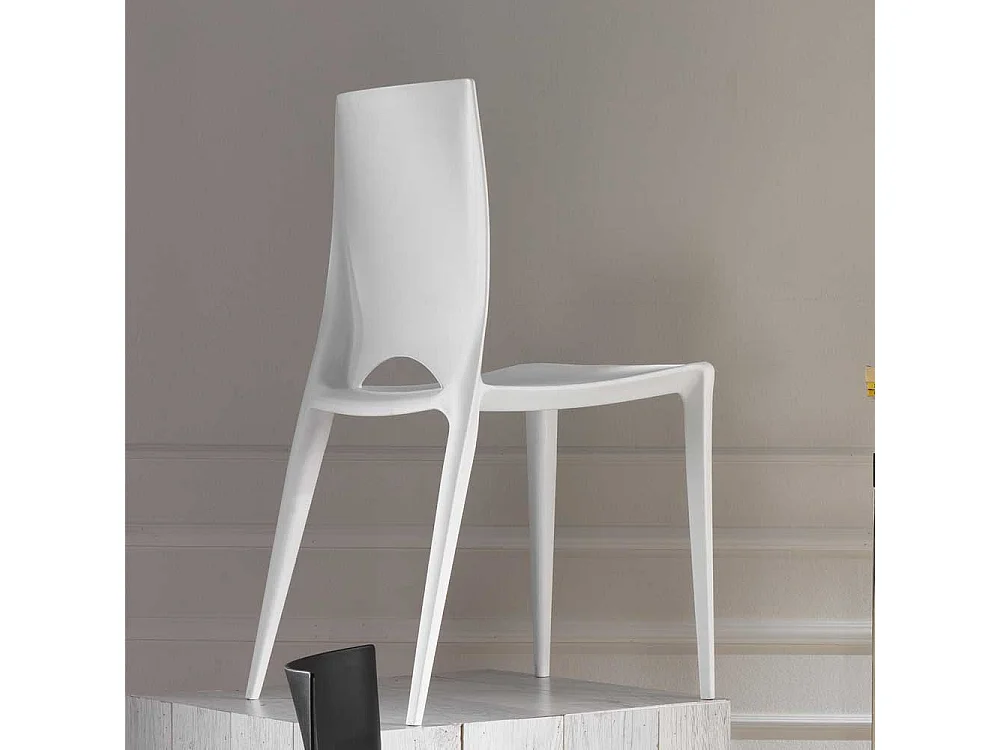 Küchenstuhl Set in Weiß modern (4er Set)