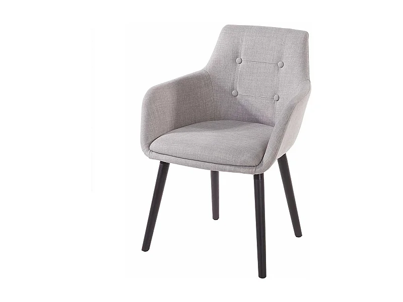 Polsterstuhl Set mit Gestell aus Massivholz Armlehnen (2er Set)