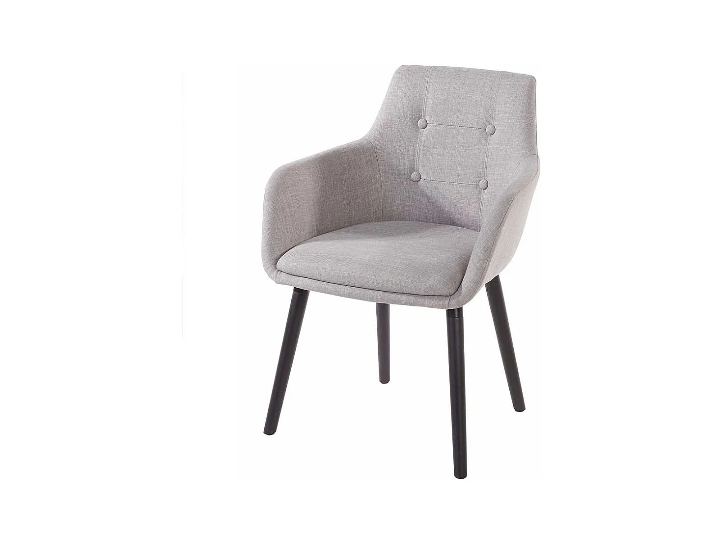 Polsterstuhl Set mit Gestell aus Massivholz Armlehnen (2er Set)