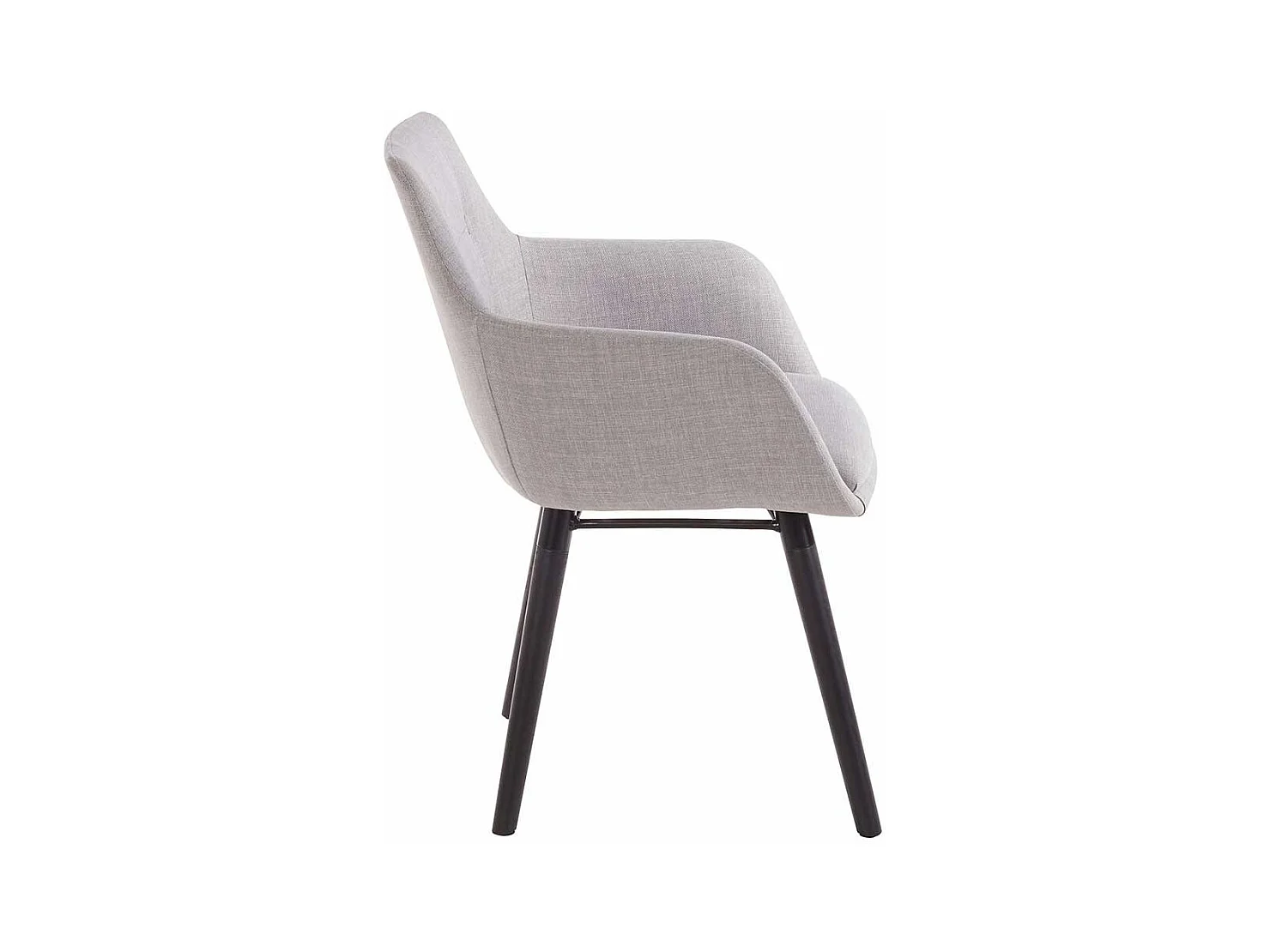 Polsterstuhl Set mit Gestell aus Massivholz Armlehnen (2er Set)