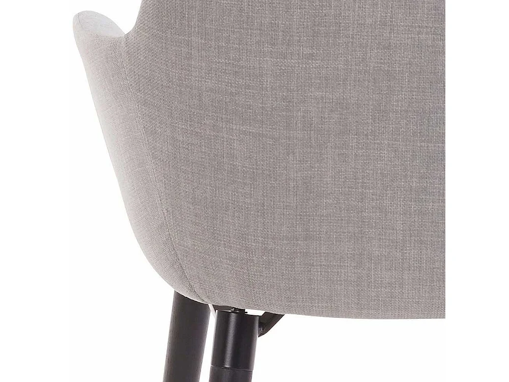 Polsterstuhl Set mit Gestell aus Massivholz Armlehnen (2er Set)