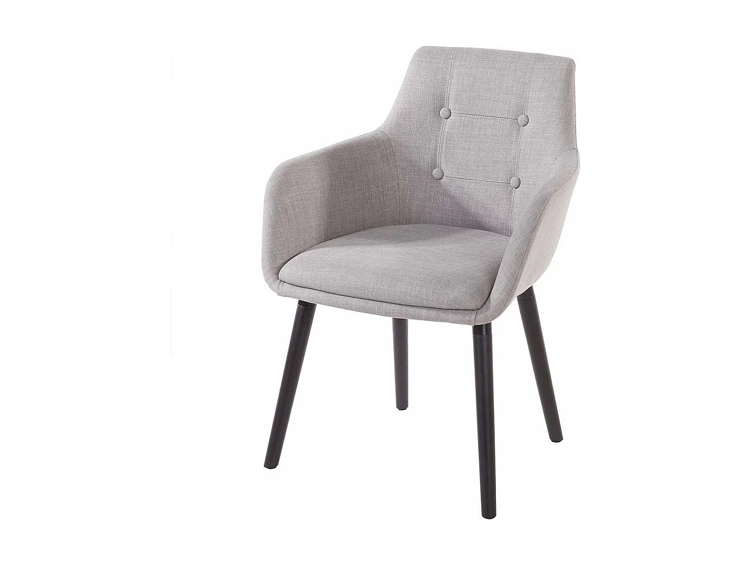 Polsterstuhl Set mit Gestell aus Massivholz Armlehnen (2er Set)